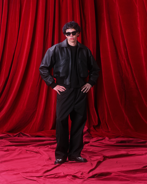 Leather Smiling Welt Work Jacket