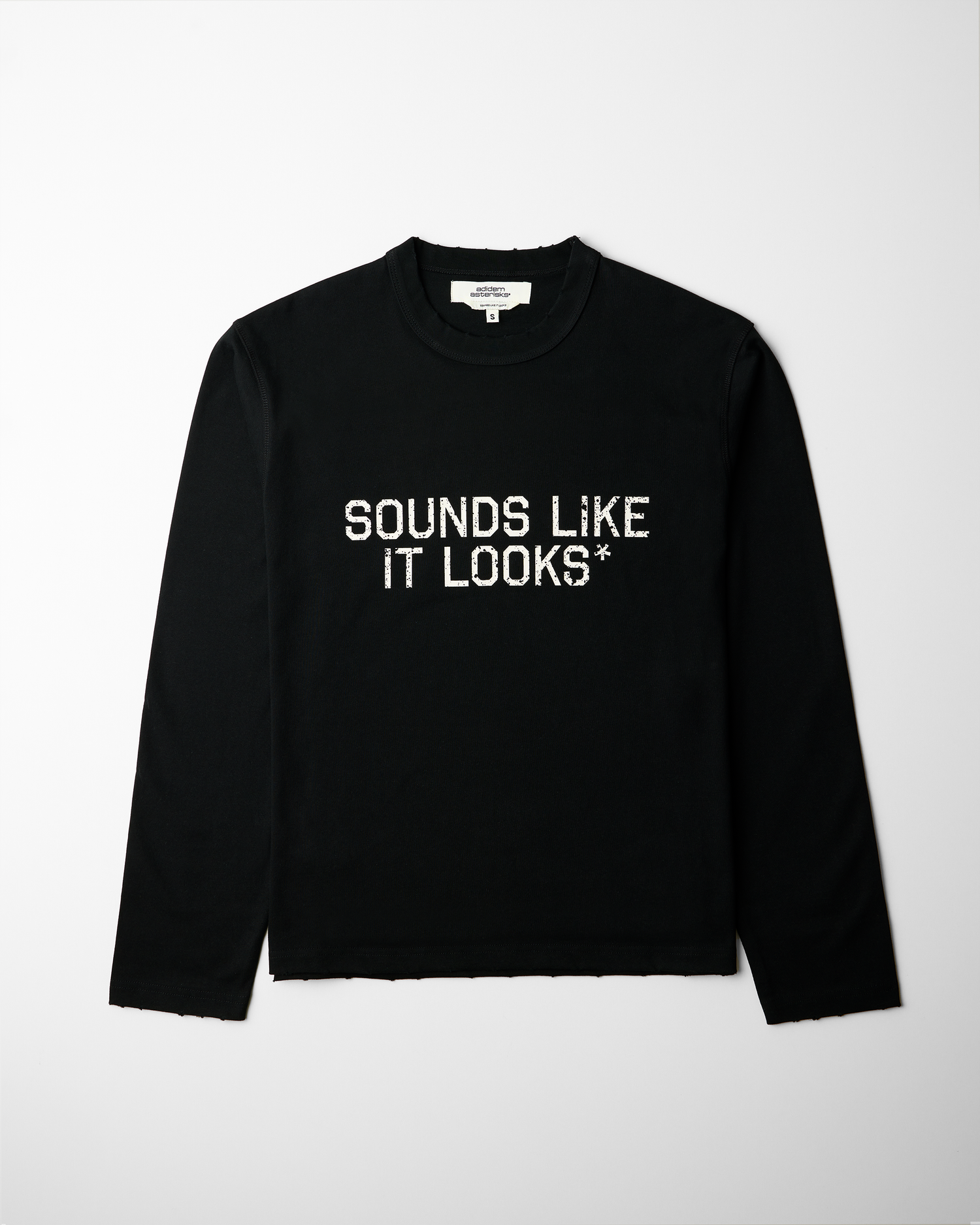 トップス adidem asterisks* long sleeve Frayed Slogan Long-Sleeve Shirt – Adidem Asterisks*