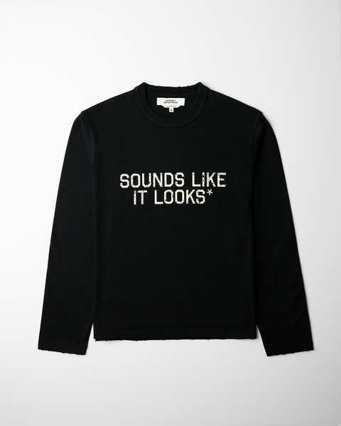 トップス adidem asterisks* long sleeve Frayed Slogan Long-Sleeve Shirt – Adidem Asterisks*