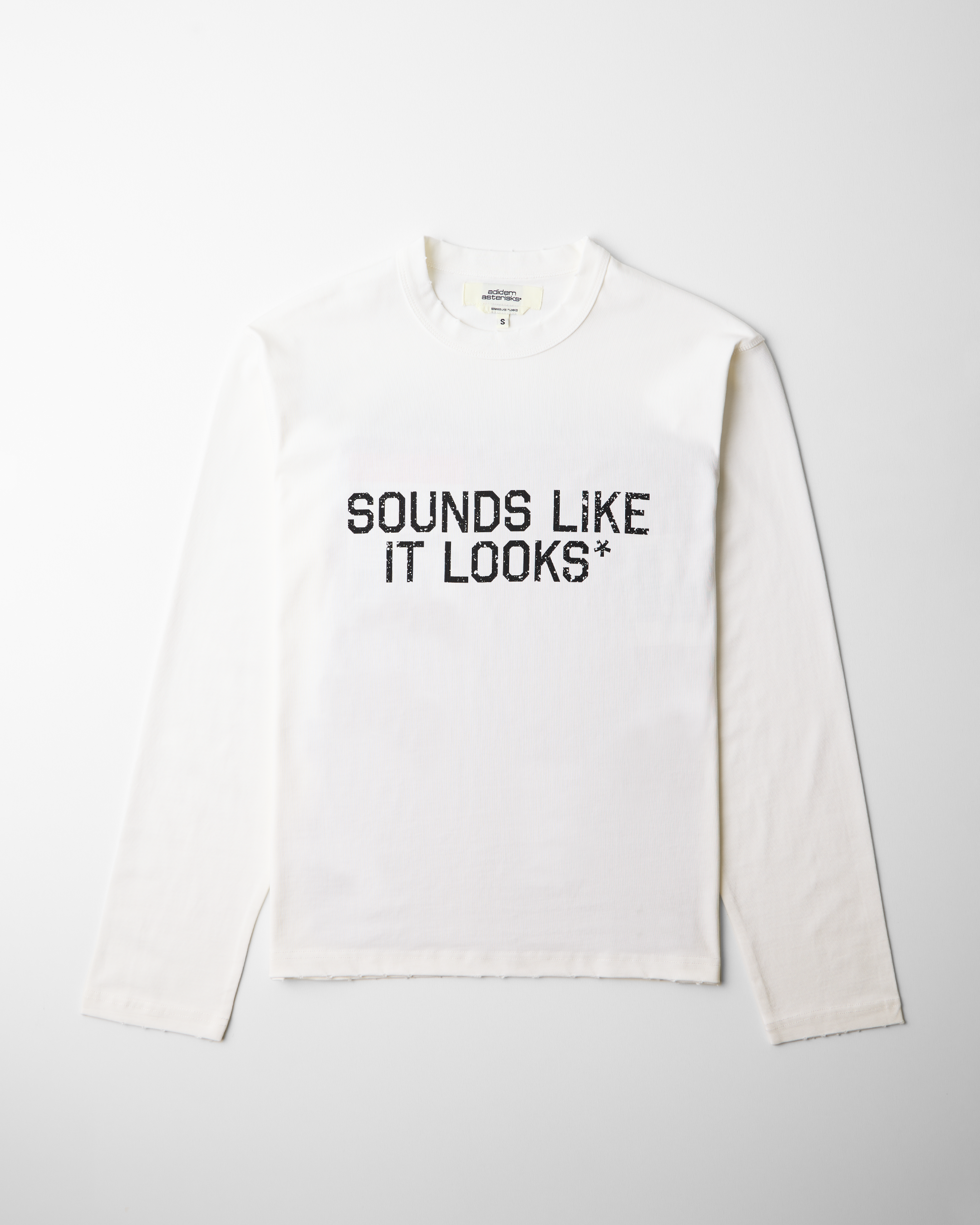 トップス adidem asterisks* long sleeve Frayed Slogan Long-Sleeve Shirt – Adidem Asterisks*