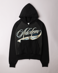 Chainstitch Ribbon Hoodie - Black