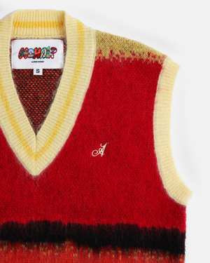 M.R Printed Mohair Vest