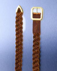 Weave Studded Leather Belt