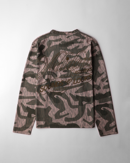 Chainstitch Cursive Script Thermal- Green Camo