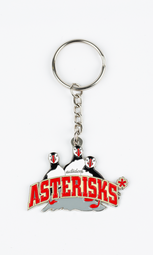 Asterisks* Tri-Puffin Keychain - Red - Adidem Asterisks*